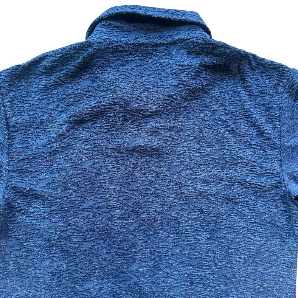 Weatherproof Vintage Naval Academy Polo Shirt‎ Men's S Navy Blue Textured - Picture 8 of 11